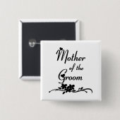 Klassische Mutter des Bräutigams Button (Vorne & Hinten)