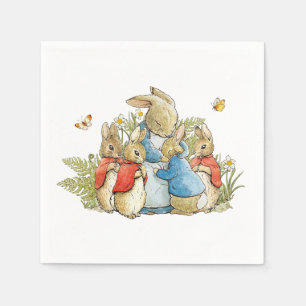 Klassische Mutter Kaninchen und Hasen Serviette