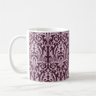 Klassische, nahtlose Damastapete. Kaffeetasse