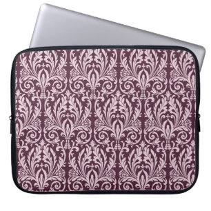 Klassische nahtlose Damasttapete. Laptopschutzhülle