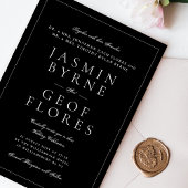 Klassische Namen | Gerahmte Hochzeit Einladung