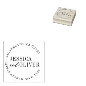 Klassische Namen Hochzeitserie Rücksendeadresse Gummistempel (Stempel)