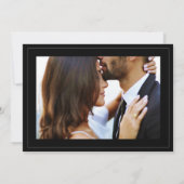 Klassische NAMEN | Schwarz-Weiß-Gerahmte Hochzeit Save The Date (Rückseite)