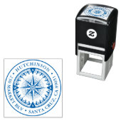 Klassische Nautical Compass Round-Rücksendeadresse Permastempel (Beispiel)