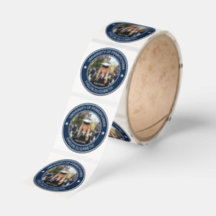Klassische Navy-Abschlussaufkleber-Rolle