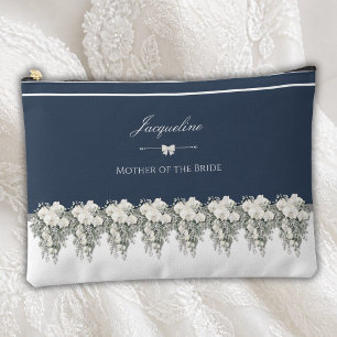 Klassische Navy-Blau-Orchideen-Brautmutter-Tasche Zubehörtasche