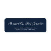 Klassische Navy Blue Elegante Calligraphy Minimali (Vorne)