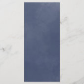 Klassische Navy Blue Smoke Wedding Dinner Karte (Rückseite)