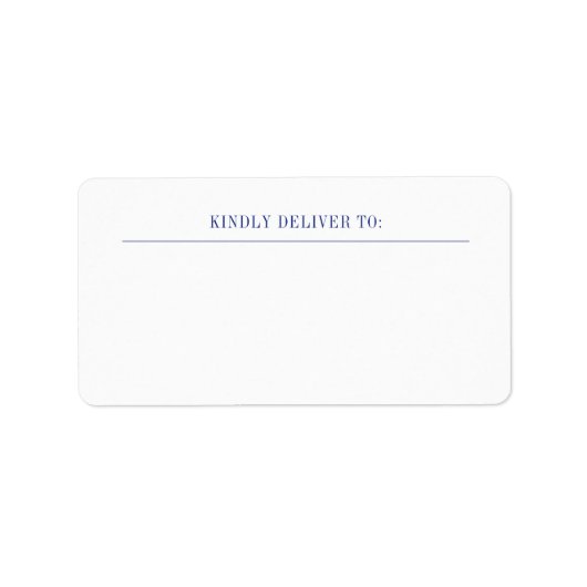 Klassische Navy-Empfänger-Labels Adressaufkleber (Vorne)