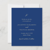 Klassische Navy- und Creme-Hochzeit "Save the Date (Vorderseite)