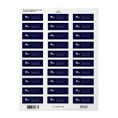 Klassische Navy und Silver Graduate Address Labels (Vorne)