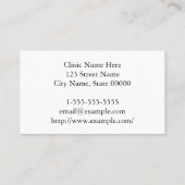 Klassische Neurologistenkarte Visitenkarte (Rückseite)