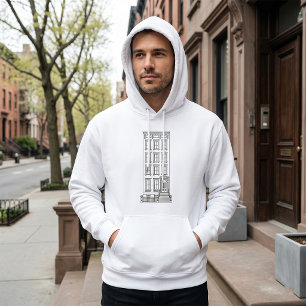 Klassische New Yorker Treppenhaus-Wohnung Zeichnun Hoodie