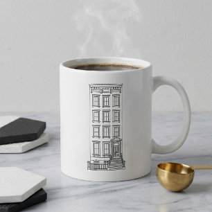 Klassische New Yorker Treppenhaustassenwohnung Zei Kaffeetasse