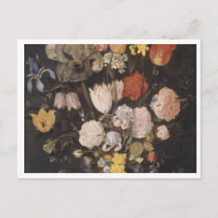 Klassische niederländische Meister-Dunkel-Blumen-K Postkarte