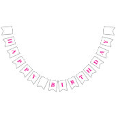 Klassische Niedliche Hot Pink Happy Birthday Nachr Wimpelkette (Alle)
