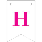 Klassische Niedliche Hot Pink Happy Birthday Nachr Wimpelkette (Zweite Fahne)