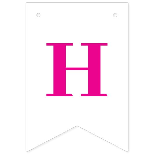 Klassische Niedliche Hot Pink Happy Birthday Nachr Wimpelkette (Zweite Fahne)