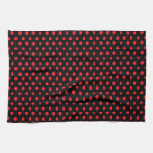 Klassische Niedliche Retro Red Polka Punkte auf sc Geschirrtuch (Horizontal)