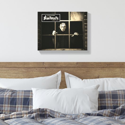 Klassische Nosferatu Stretched Canvas Print Leinwanddruck (Insitu (Schlafzimmer))