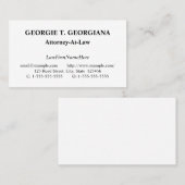 Klassische, nostalgische und traditionelle Visiten Visitenkarte (Vorne/Hinten)