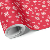 Klassische Nostalgische weiße Schneeflocken Weihna Geschenkpapier (Rolleneckpunkt)