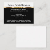 Klassische Notarkarten für Unternehmen Visitenkarte (Vorne/Hinten)