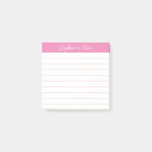 Klassische Notizen mit rosa Linien (Vorderseite)