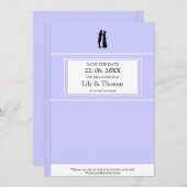 Klassische Novel-Buchdecke inspiriert Hochzeit Save The Date (Vorne/Hinten)