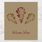 Klassische Oak-Blätter Weinetikett (Einzelnes Label)