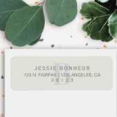 Klassische Off-White Light Gray Rücksendeadresse