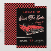 Klassische Oldtimer-Hochzeit Save The Date (Vorne/Hinten)