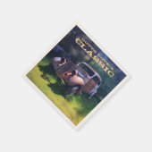 Klassische Oldtimer-Papier-Servietten Serviette (Ecke)
