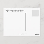 Klassische Ölgemälde Floris Van Dyck Postkarte (Rückseite)