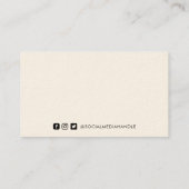 Klassische Olive Aesthetic Business Card Visitenkarte (Rückseite)