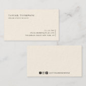 Klassische Olive Aesthetic Business Card Visitenkarte (Vorne/Hinten)