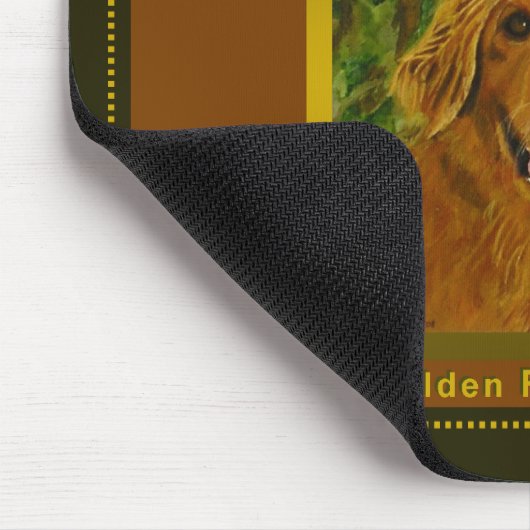 Klassische Oliven-u. Rost-golden retriever Mousepad (Ecke)
