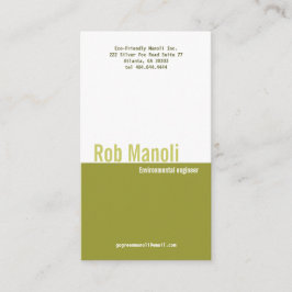 Klassische Olivgrün-Teiler-Visitenkarte Visitenkarte