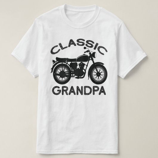 Klassische Opa, Motorrad T-Shirt (Design vorne)