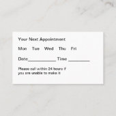 Klassische Ophthalmologe Personalausweise Visitenkarte (Rückseite)