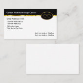 Klassische Ophthalmologin Eye Doctor Business Card Visitenkarte (Vorne/Hinten)