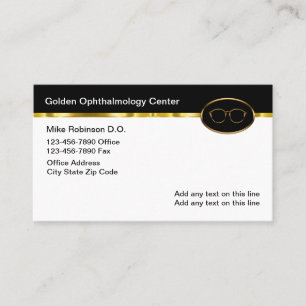 Klassische Ophthalmologin Eye Doctor Business Card Visitenkarte