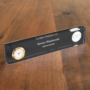 Klassische Optometrikerin Schreibtisch Namplate Namensplakette