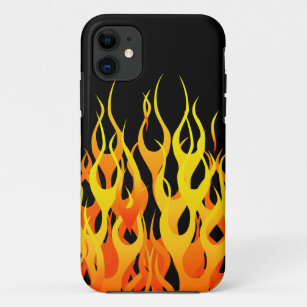 Klassische Orange, die Flammen auf Feuer läuft Case-Mate iPhone Hülle