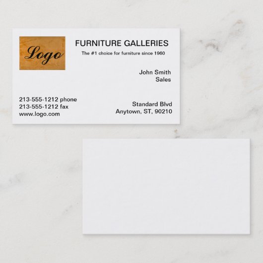 Klassische orange Logo-Visitenkarten Visitenkarte (Vorne/Hinten)