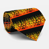 Klassische Orange Racing Flammen auf Feuer Krawatte (Gerollt)