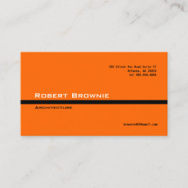 Klassische orange schwarze Linie Visitenkarte