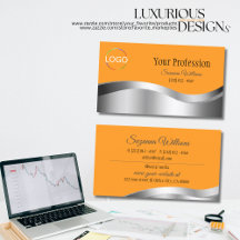 Klassische Orange Wavy Silver Dekoration mit Brand