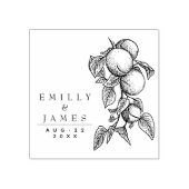 Klassische Orangen Hochzeit Gummistempel (Prägung)