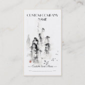 Klassische orientalische chinesische sumi-e visitenkarte (Rückseite)